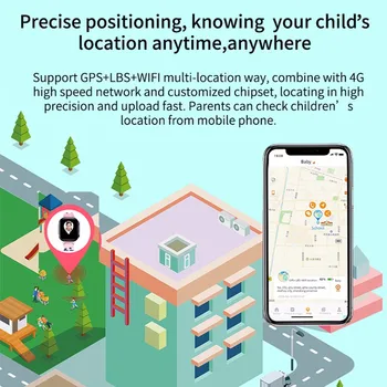 Smart Žiūrėti Vaikams 4G Tinklo Wifi GPS LBS SOS Smart Žiūrėti Vaikai Vaizdo skambučių IP67 atsparus vandeniui Žadintuvas Kamera Kūdikių Žiūrėti