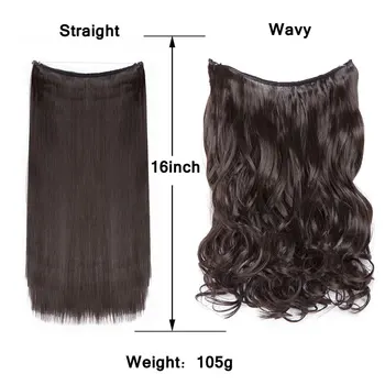 Snolilite 16inch nematomą aureolę plaukų pratęsimo vienas gabalas, ne įrašą, plaukai sintetiniai natūralių plaukų hairpiece moterims