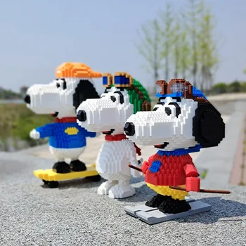 Snoopyers naujas blokas žaislas sport stiliaus mini blokai naują dovanų žaislų 4 stilius 1850 vnt. plytų nauja mergina dovana