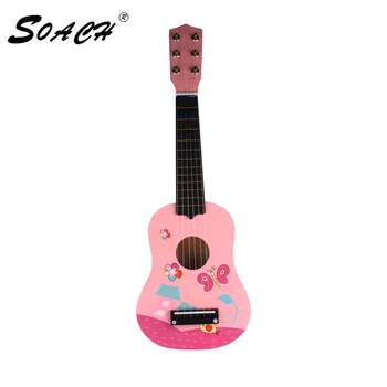 SOACH 21inch ukulėle Sopranas rankų darbo fingerboard rožinė kūno Gitara, 6 stygų gitara pradedantiesiems priemonė unisex