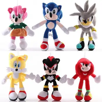 Sonic Pliušinis Lėlės, Žaislai, Juoda Mėlyna Geltona Sonic Pliušinis Minkštas Įdaryti Žaislas Karšto Žaidimas Lėlės Vaikams Kalėdų Dovanos