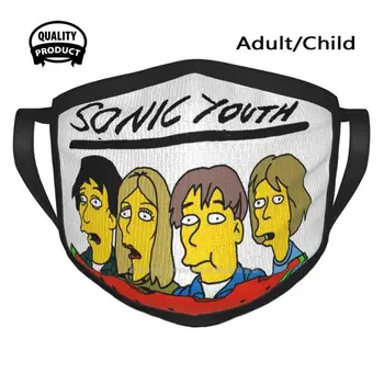 Sonic Youth X Vėjo Sporto Minkštas Šiltas Burnos Kaukę, Evol Albumą, Albumo Viršelio Dailininkas Jaunimo Kim Gordon Lee Ranaldo Thurston Moore