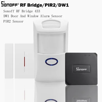 Sonoff RF Tiltas 433MHZ Wifi Bevielio ryšio Signalo Keitiklis, PIR 2 Jutiklis/ DW1 Durų & Langą Signalo Jutiklis 