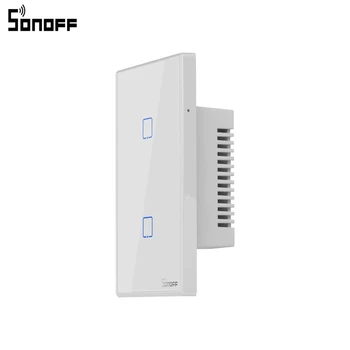 Sonoff WiFi Smart Switch T0 1 2 3 Gauja Sienos, Touch Panel MUMS Tipo Belaidis Nuotolinio Lempos Išmaniųjų Namų Valdiklį Alexa 