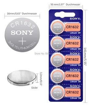 Sony cr1620 25pcs 3v mygtuką ląstelių monetos ličio baterijas žiūrėti automobilį žaislas ECR1620 LM1620 DL1620 5009LC KCR1620 BR1620