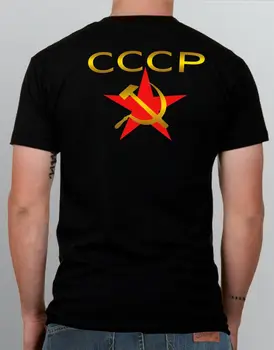 Sovietų Sąjunga, Rusija TSRS T-Shirt CCCP Putinas Plaktukas, Kūjis Medvilnės O-Kaklo trumpomis Rankovėmis vyriški Marškinėliai