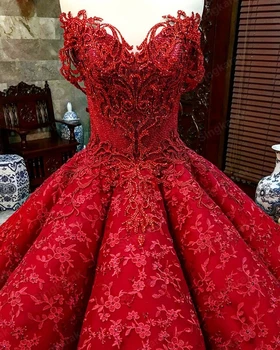 Sparkly Raudona Princesė Quinceanera Suknelės 2021 Prabangių Sužadėtuvių Saldus 15 16 Suknelė Kamuolys Suknelė Prom Chalatai Nuotakos Boutique
