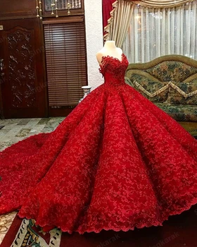 Sparkly Raudona Princesė Quinceanera Suknelės 2021 Prabangių Sužadėtuvių Saldus 15 16 Suknelė Kamuolys Suknelė Prom Chalatai Nuotakos Boutique