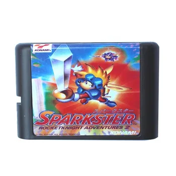 Sparkster Rocketknight Nuotykiai 2 16 bitų MD Žaidimo Kortelės Sega Mega Drive Genesis