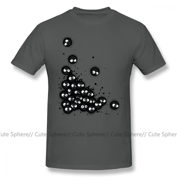 Spirited Away Marškinėliai Suodžių Puolimą T-Shirt Spausdinti Mielas Tee Marškinėliai Trumpomis Rankovėmis, Vyras 100 Medvilnės Negabaritinių Marškinėlius Streetwear