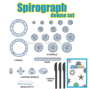 Spirograph Piešimo žaislai, Laisvas stilius Atkreipti Sukurti Dizaino Modelius Mokymosi Meno Dažai Dažymas Žaidimas Švietimo žaislai Vaikams