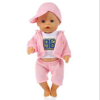 Sportas Mados Drabužiai Tinka gimęs kūdikis 43cm Lėlės Drabužiai Lėlės Priedai 17inch Baby Doll