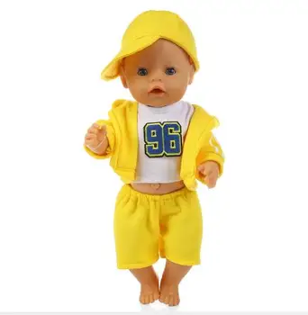 Sportas Mados Drabužiai Tinka gimęs kūdikis 43cm Lėlės Drabužiai Lėlės Priedai 17inch Baby Doll