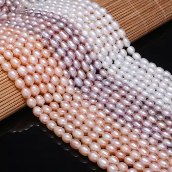 Sprogimo AA Ovalo formos Perlų Karoliukais Natūralūs Gėlo vandens Baroko Perlai už Karoliai, Apyrankės Juvelyrikos Priėmimo 