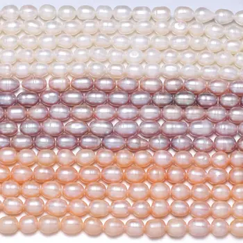 Sprogimo AA Ovalo formos Perlų Karoliukais Natūralūs Gėlo vandens Baroko Perlai už Karoliai, Apyrankės Juvelyrikos Priėmimo 