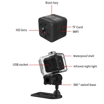 SQ29 Mini IP vaizdo Kamera HD WiFi Saugos Naktinio Matymo Vandeniui Vaizdo Kamera DVR