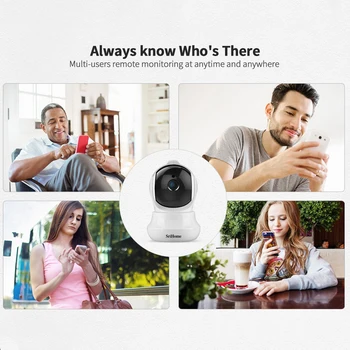 SriHome SH020 3MP Wifi, IP Kameros, Mini Vaizdo Stebėjimo VAIZDO Kameros, Stebėjimo, Signalizacijos Naktinio Matymo APP Nuotolinio Peržiūrėti Kūdikio stebėjimo