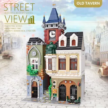 SS Modelis Streetview 4030PCS brickstive senamiesčio Bare Statybiniai Blokai, Plytos Rinkiniai Vaikas Žaislas Suderinama Kalėdų dovana