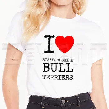 Staffordshire bull terjeras Juokingi Marškinėliai Hip-Hop Viršūnes Vyrų Mados Tshirts Vasaros trumpomis Rankovėmis Marškinėlius Harajuku Streetwear