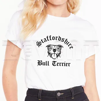 Staffordshire bull terjeras Juokingi Marškinėliai Hip-Hop Viršūnes Vyrų Mados Tshirts Vasaros trumpomis Rankovėmis Marškinėlius Harajuku Streetwear