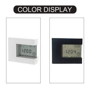 Stalas&Lentelė LCD Laikrodžius ir Kalendorius Laikrodis Skaitmeninis Žiūrėti Balta su Namų Termometras & Count Žemyn Laikmatis su baterijomis