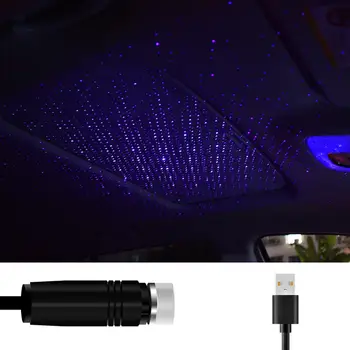 Star Light Usb Lempa star lengvųjų Automobilių Žvaigždėtą Dangų Dekoravimo Star Lubų Atmosfera Projekcija Lempos Vidaus Apdaila, LED Žibintai