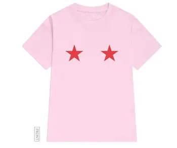 Star papai raudona Moterų marškinėlius Medvilnės Atsitiktinis Juokingi marškinėliai Lady Yong Mergina Viršuje Tee Hipster Tumblr ins Lašas Laivas S-125