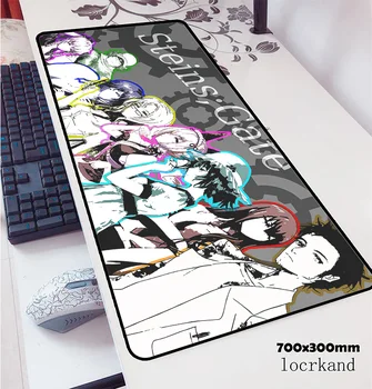 Steins gate pelės mygtukai 70x30cm žaidimų kilimėlis anime Profesinės notbook stalas kilimėlis Estetizmo padmouse games pc gamer kilimėliai