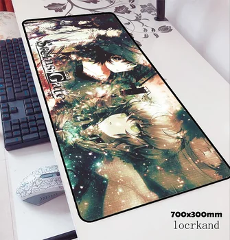 Steins gate pelės mygtukai 70x30cm žaidimų kilimėlis anime Profesinės notbook stalas kilimėlis Estetizmo padmouse games pc gamer kilimėliai