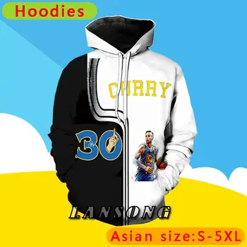 Stephen curry hoodie palaidinukė 3d spausdinimo vyrų harajuku puloveris hoody striukė juokinga grafinis marškinėliai streetwear sweatpants drabužiai