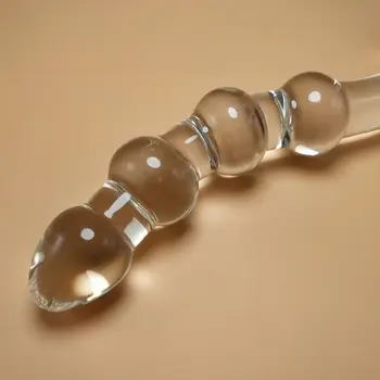 Stiklo Dildo Dirbtinės Varpos Kristalų Analinis Granulės Butt Plug Prostatos Masažas Masturbuotis Sekso Žaislas, skirtas Suaugusiųjų