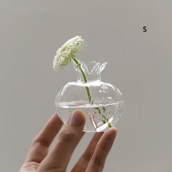 Stiklo vaza, Rankų darbo stiklinis vazonas Hydroponics Gėlių kompozicijų Amatų Darbastalio Apdaila Skaidri vaza namų puošybai