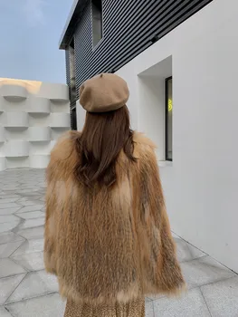 Stilingas Jaunatviškas Ponios Streetwear Natūralių Kailių Paltai Madinga Moterų Tikro Kailio Paltas 2020 Karšto Originali Kailio Paltas Manteau Femme