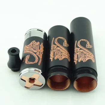 Stingray Copper Juoda Mechaninė Mech Mod Vape Komplektas 3 Vamzdžiai 18650 Baterija Kūno 510 temoje RPN Purkštukai