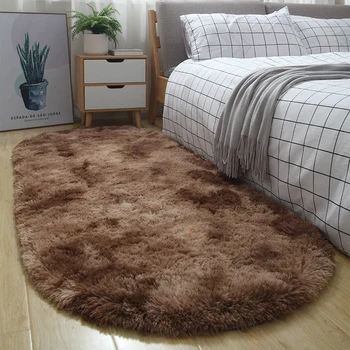 Storas ovalo gradientas kilimų Šiaurės ins stilius paprastas kilimas modernių namų lovos, miegamojo kilimėlis vaikams nuskaitymo kilimas La alfombra