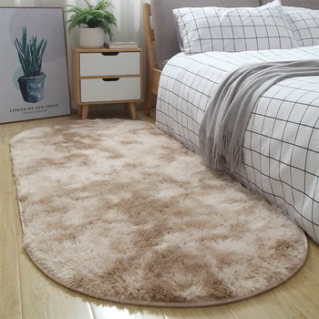 Storas ovalo gradientas kilimų Šiaurės ins stilius paprastas kilimas modernių namų lovos, miegamojo kilimėlis vaikams nuskaitymo kilimas La alfombra