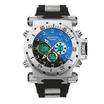 STRYVE Prabangos Prekės ženklo Vyrai Sporto Laikrodžiai Nardymo 50m Skaitmeninis LED Karinės Žiūrėti Vyrų Mados Atsitiktinis Elektronika Laikrodžius Relojes