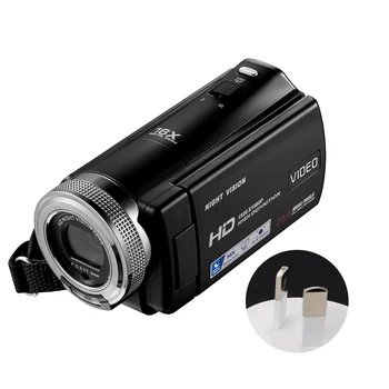 Su Mikrofonu USB Įkrovimo Plataus Kampo Nešiojamų vaizdo Kamera Vlogging FHD 1080P 16X Skaitmeninis Priartinimas Video Kamera Fotografijos