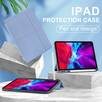 Su Pieštukas Turėtojas Case For iPad 2 Oro mini4 5 Case 10.2 2019 / Pro 11 2020 M / Oro 3 10.5 / 9.7 2018 Funda i Pad Atveju Pabusti