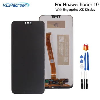 Su pirštų Atspaudų Originalus LCD HUAWEI Honor 10 Ekranas Touch 