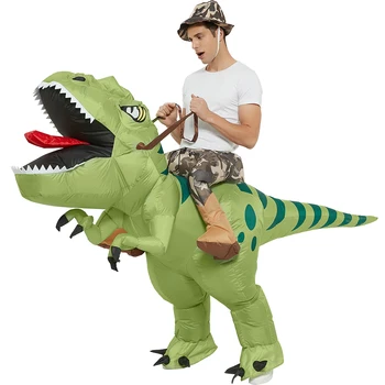 Suaugusiųjų Pripučiamas Kostiumas Dinozaurų Kostiumai Jojimo T Rex Juokinga Talismanas Cosplay Kostiumas Vyrams Dino Anime ir Animacinių filmų Šalis Suknelė