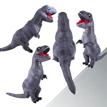 Suaugusiųjų Pripučiamas Kostiumas Dinozaurų Kostiumai Pilka T REX Susprogdinti Fancy Dress Talismanas Cosplay Kostiumas Vyrams Moterims Vaikams Dino Animacinių filmų
