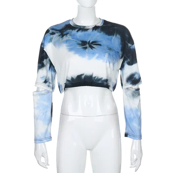 SUCHCUTE Spausdinami O-Kaklo MOTERIŠKI Marškinėliai Tuščiaviduriai Iš ilgomis Rankovėmis 90s Marškinėlius 2020 M. Rudenį Gotikos Derliaus Viršūnes Moterų Streetwear