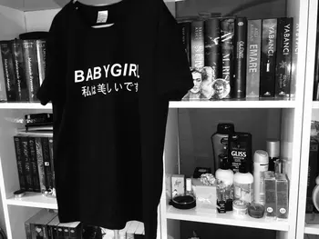 Sugarbaby Babygirl harajuku T-shirt Tumblr Įkvėpė Softgrunge Tėtis Šviesiai Grunge Harajuku tees moletom ar tumblr atsitiktinis marškinėliai