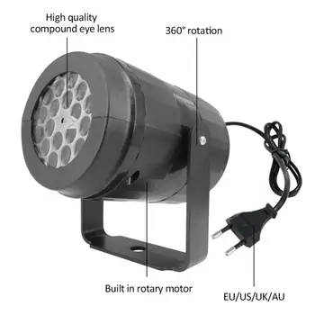 Sukiojamomis Snaigės Projektorius 4W LED Projekcija Šviesos Spalvingas Vestuvių KTV Baras Scenos Apšvietimas