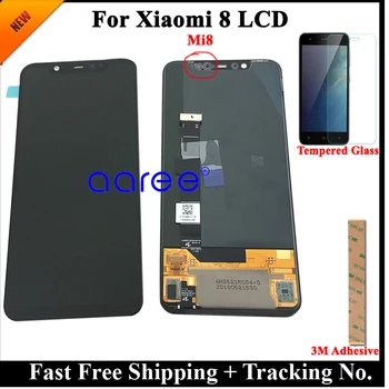 Super Amoled LCD Xiaomi Mi8 MI 8 LCD Ekranas skaitmeninis keitiklis Asamblėjos Touch Ekranas Xiaomi Mi8 LCD Ekranas MI 8 LCD