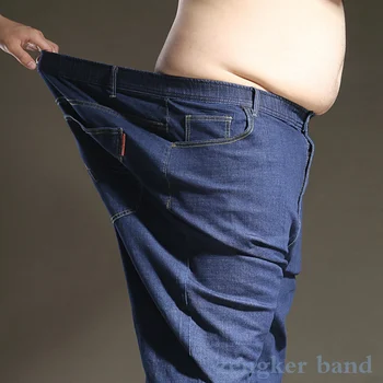 Super dydžio negabaritinių kelnes 350 svarų prarasti plius dydžio vyriški pants extra large dydis džinsinio džinsus 9XL10XL mėlyna Elastinga juosmens