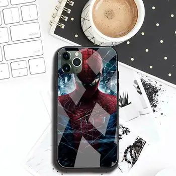 Super herojus lygintuvai žmogus voras žmogus, Telefono dėklas Grūdintas Stiklas iPhone 12 pro max mini 11 Pro XR XS MAX 8 X 7 6S 6 Plus SE atveju