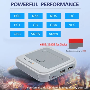 Super Konsolės X WI-fi, Vaizdo Žaidimų Pultai Paramos AV/HDMI 4K Išėjimo Retro Žaidimo Žaidėjas Built-in 50000+ Žaidimai PSP PS1 N64 MD