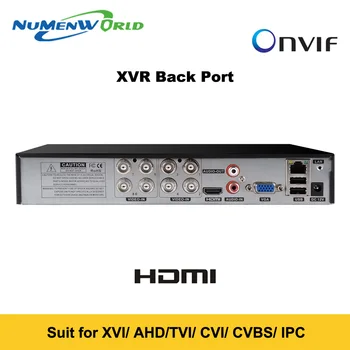 Super Naujas 8CH XVI/HAINAUT DVR HD 1080P Vaizdo įrašymas H. 264+ VAIZDO Kamera Onvif Tinklas, 8 Kanalų IP NVR Multilanguage Su Signalizacijos